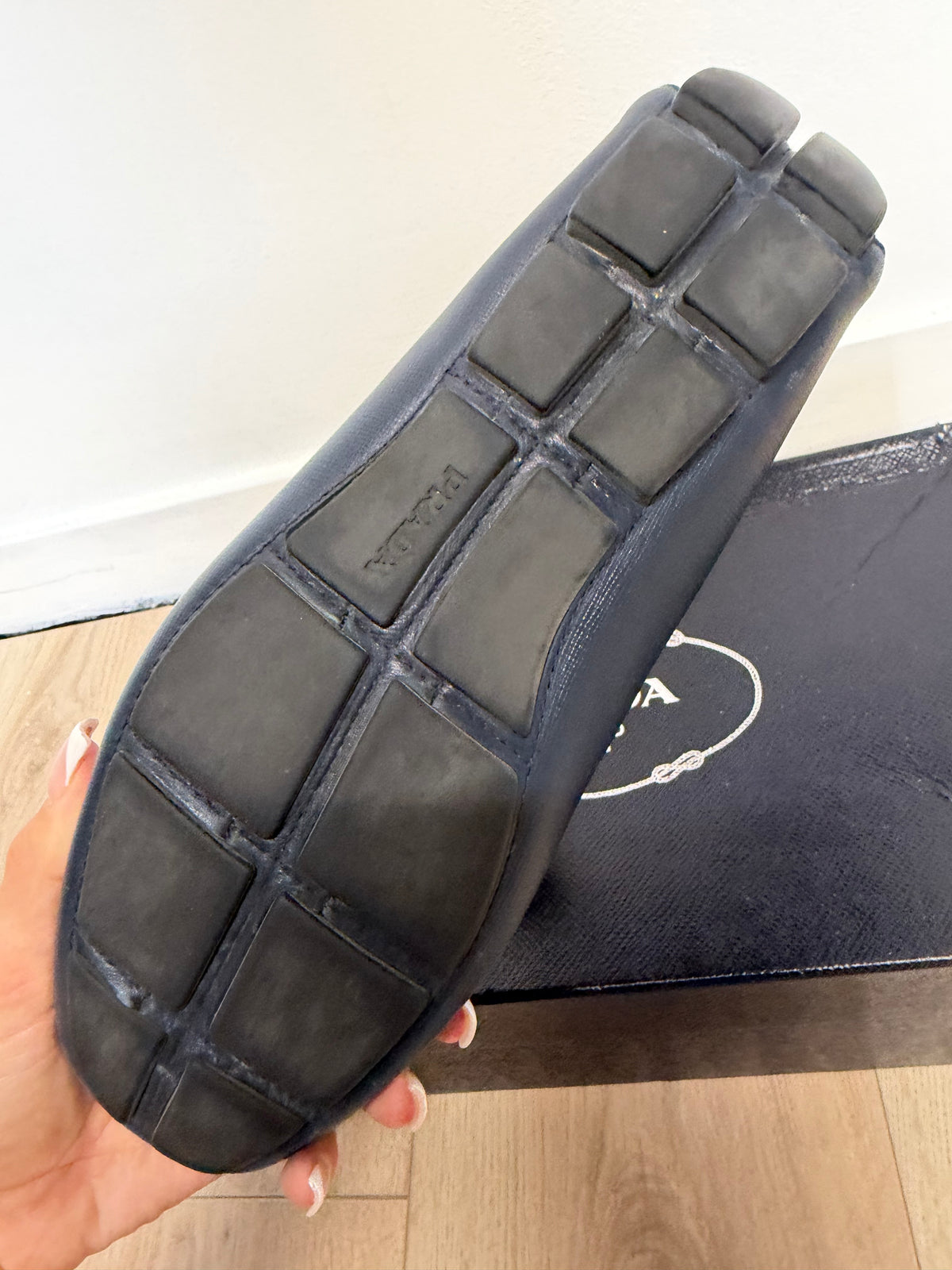 Preloved Prada loafers Mens Size 9 Navy