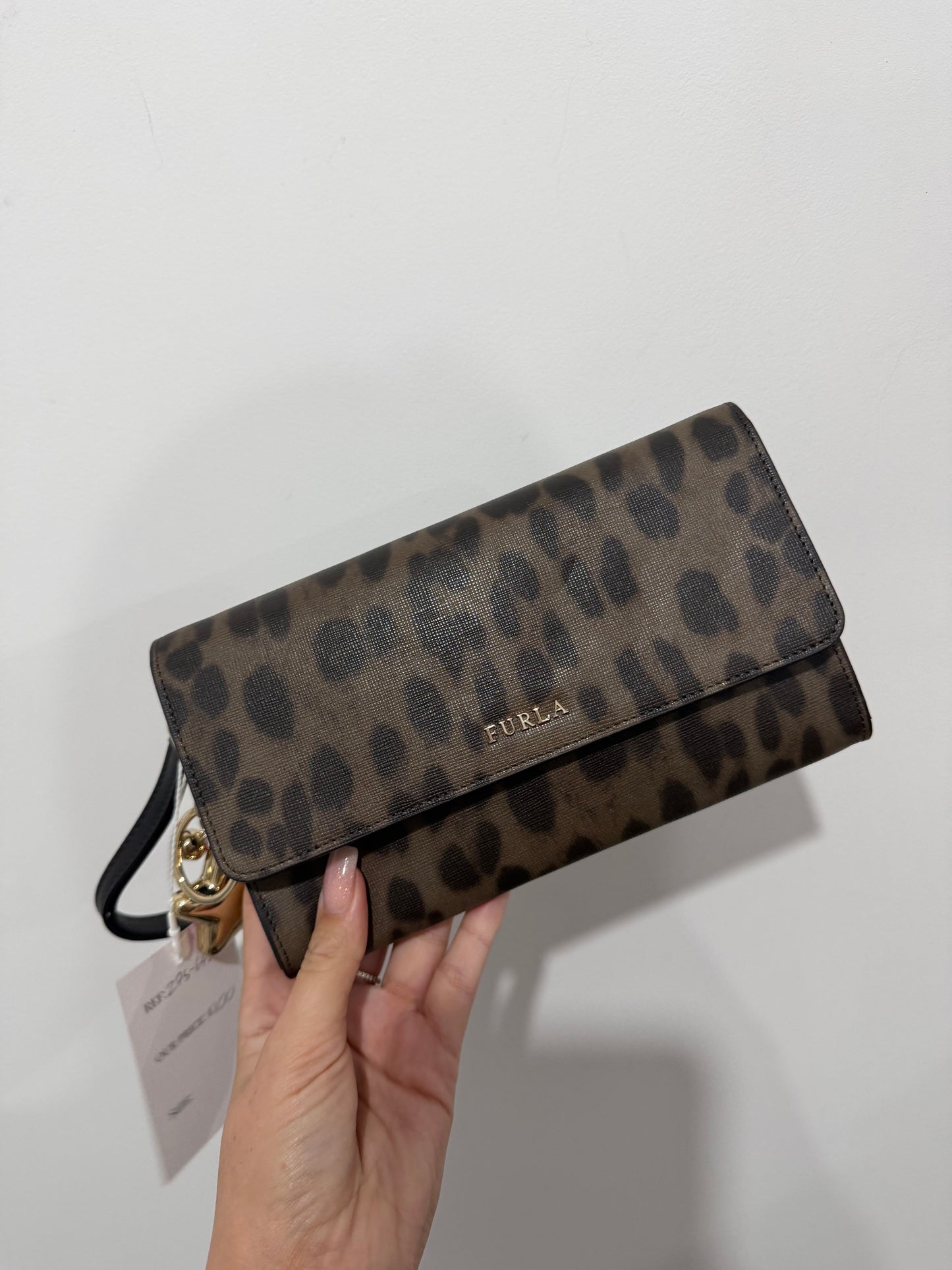 Pre-owned Leopard and Studded Furla Crossbody Bag