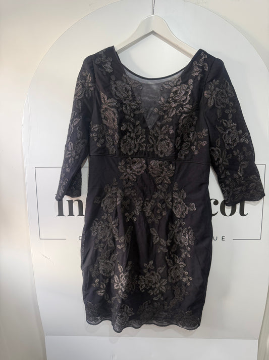 Navy Mint Velvet Dress, 16