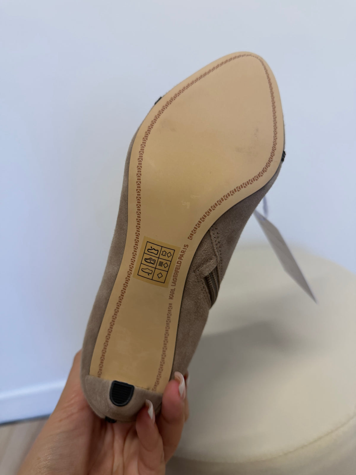 Preloved Karl Lagerfield Shoes Size 3, Taupe