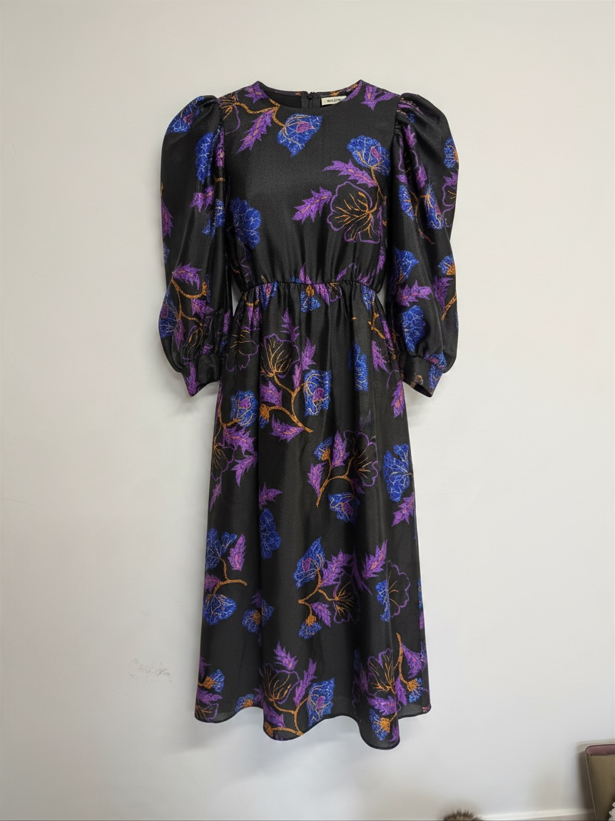 Preloved Baum Und Pferdgarten Dress Size 36 Uk 8 Black Floral