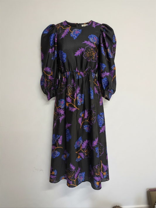 Preloved Baum Und Pferdgarten Dress Size 36 Uk 8 Black Floral