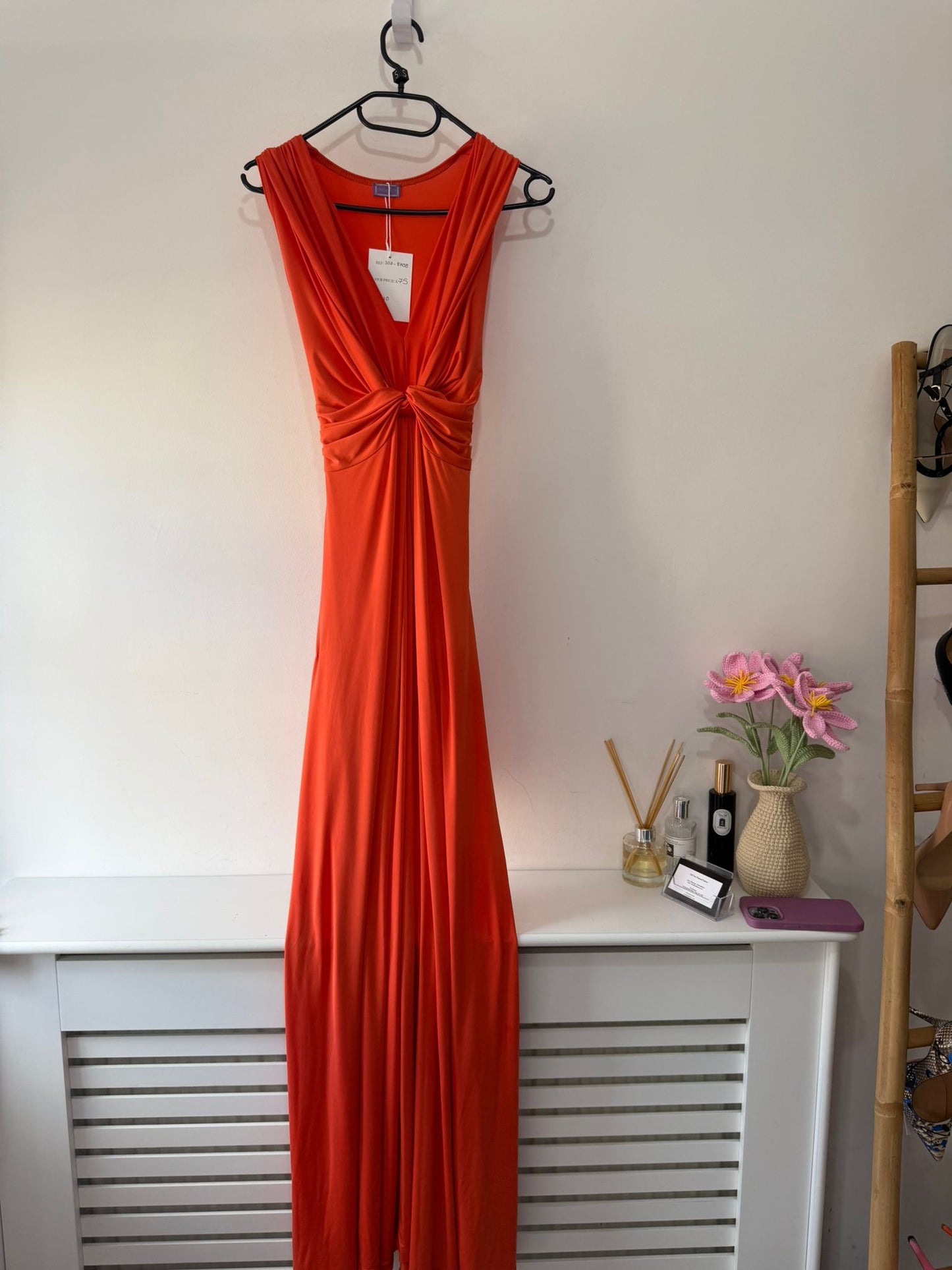 Preloved Orange/Coral Ingenue Dress, Size 10