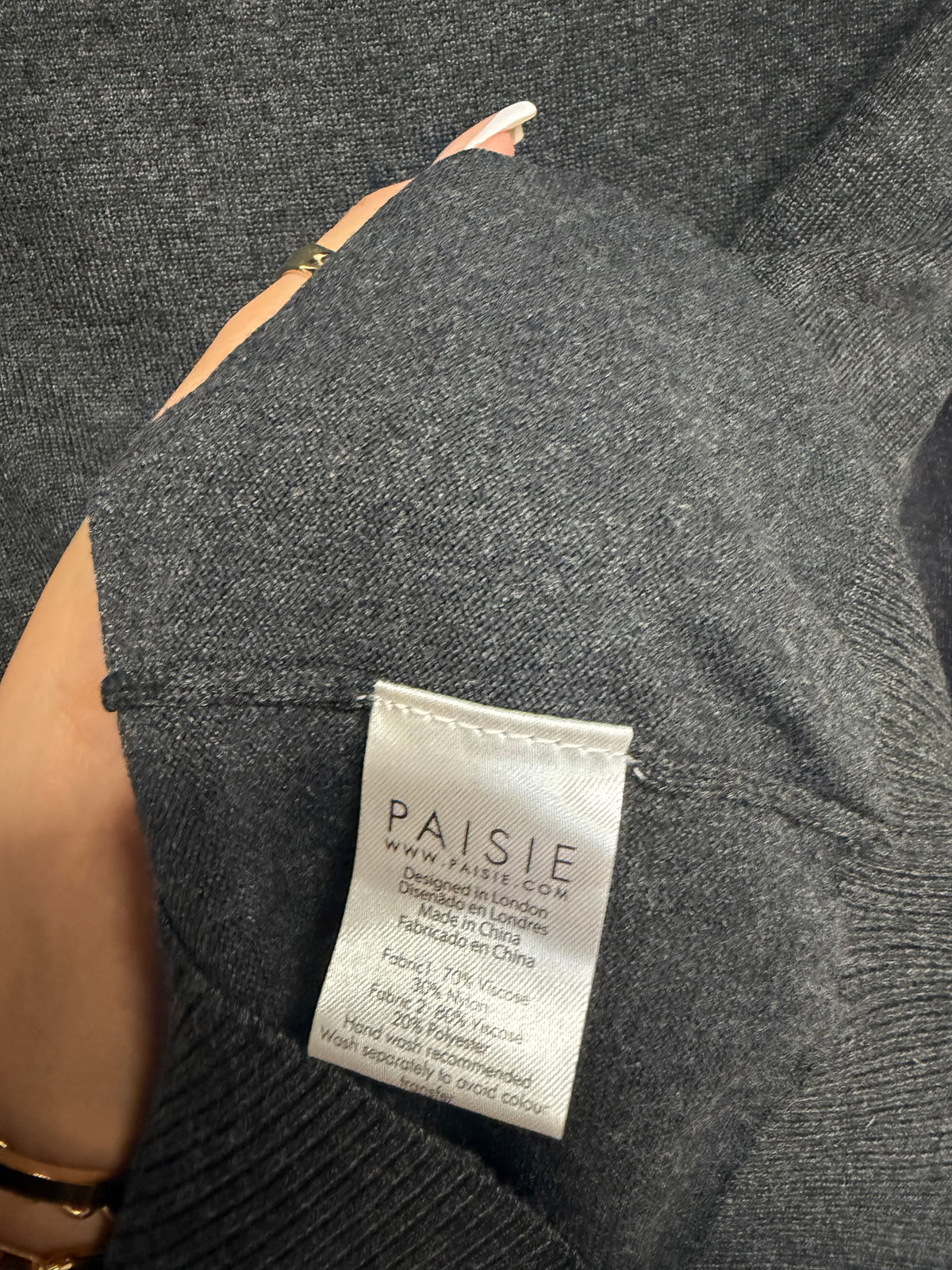 Preloved Paisie Jumper Size Small Grey