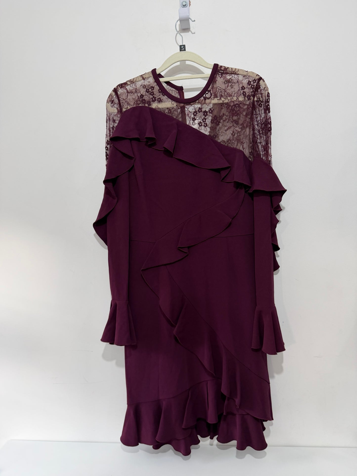 Pre-owned, Burgundy/Purple Ellie Saab Dress, Size 10