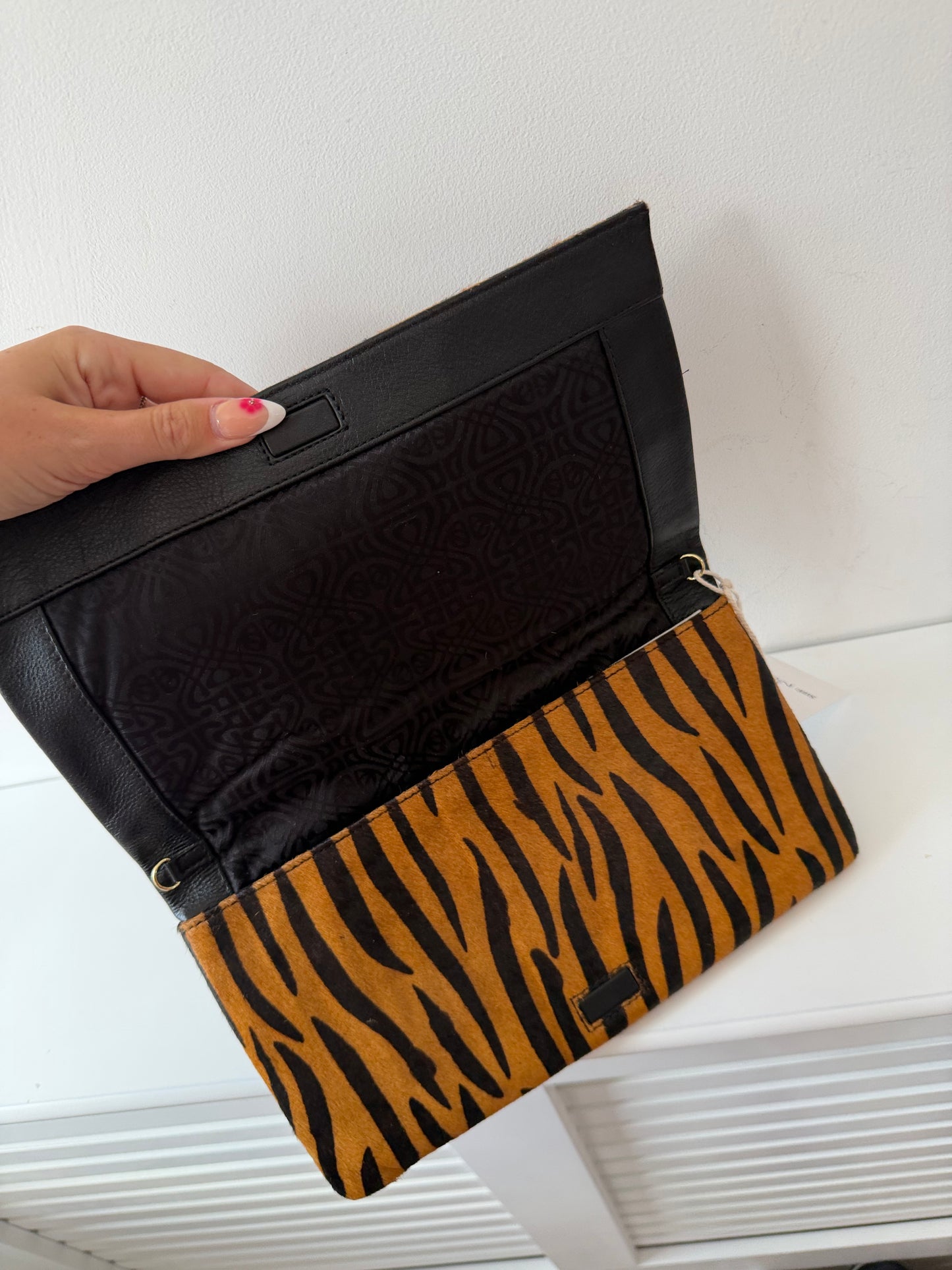 Preloved Orange, black Biba Wallet Purse