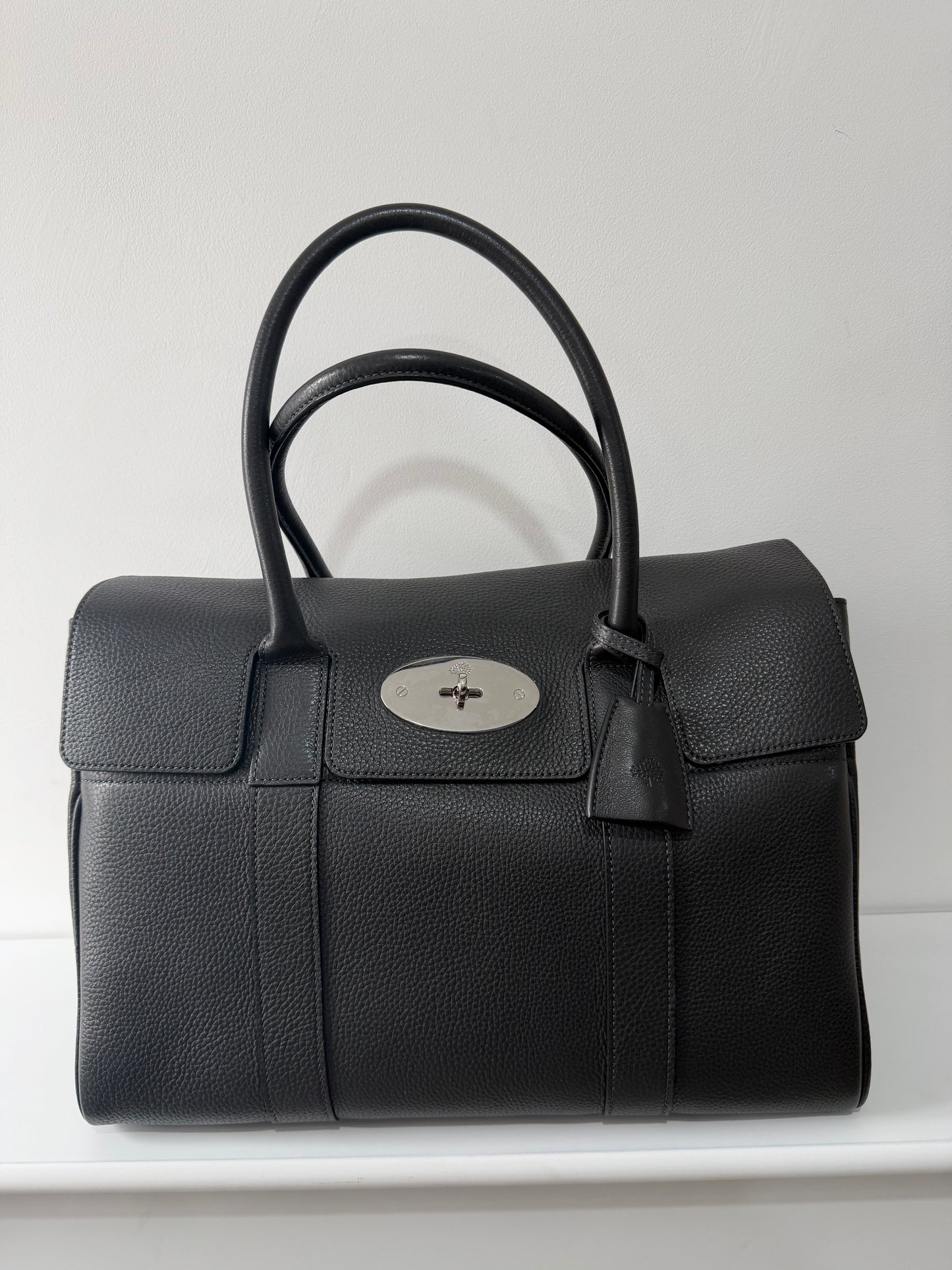 Pre-owned, Brand New Grey Mulberry Bayswater Bag, Grained Leather