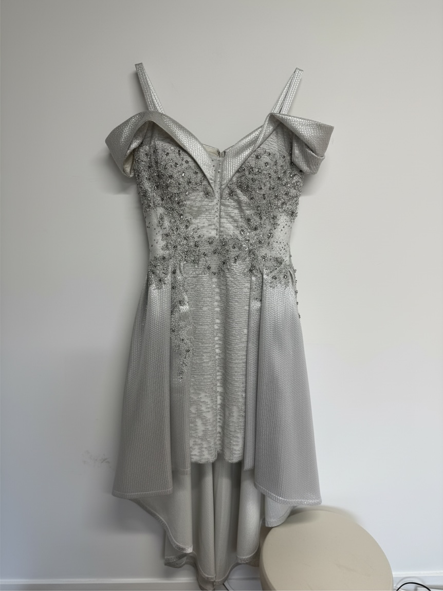 Preloved Debra Chigwell Dress Size 16/18 Silver