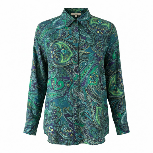 Pre-loved Patterned Green L'Agence Blouse, XL, BNWT
