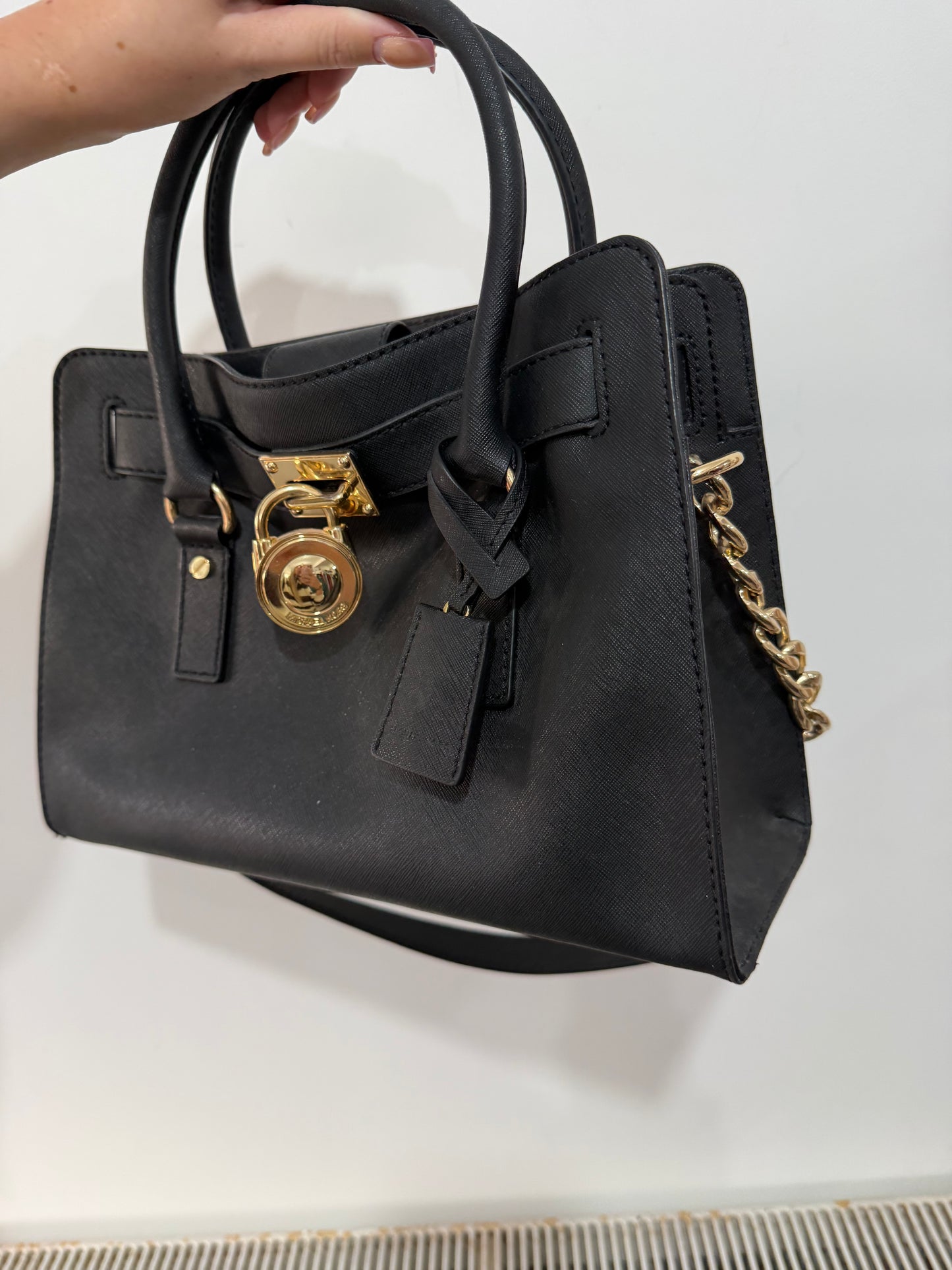 Black and Gold Michael Kors Handbag and Purse Set, Small