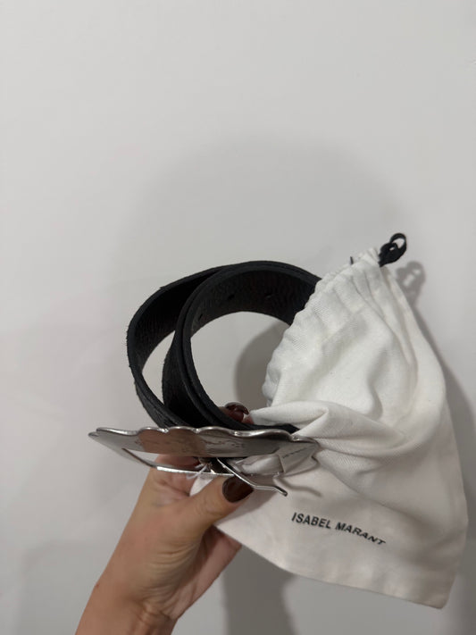Black and Silver Isabel Marant  Belt, 85