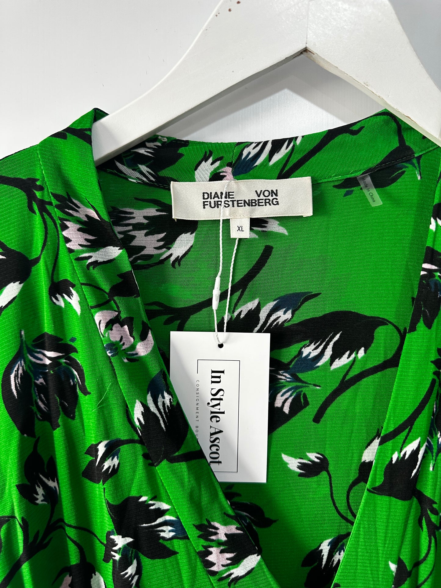 Green DVF Dress, XL
