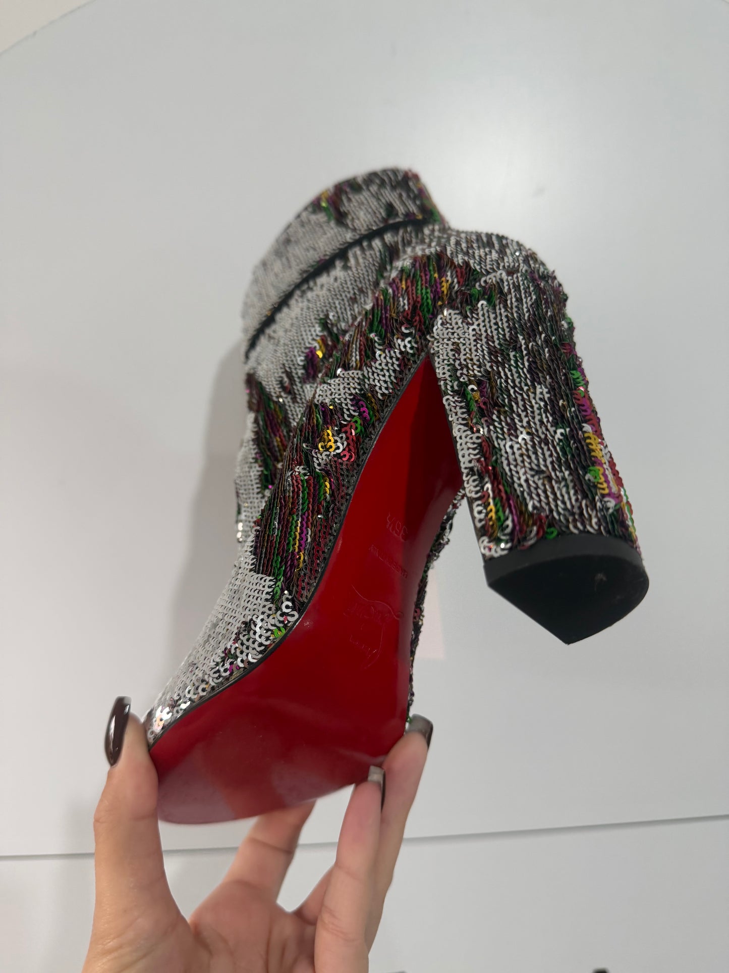 Sequin Christian Louboutin Heeled boots, Size 36.5