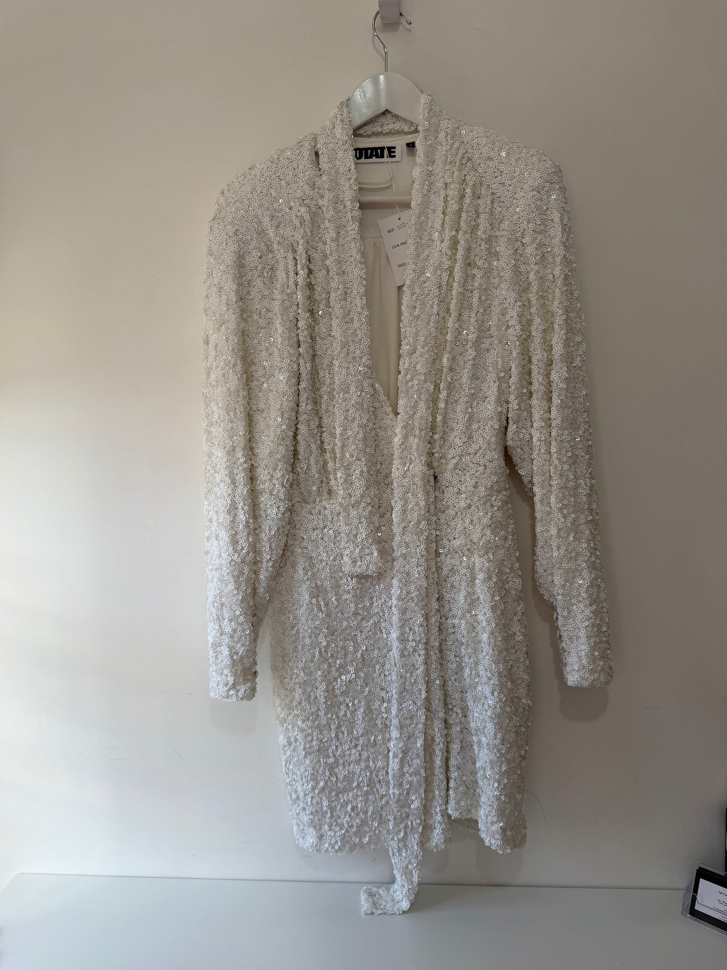 Preloved, White Rotate Dress, UK 6-8