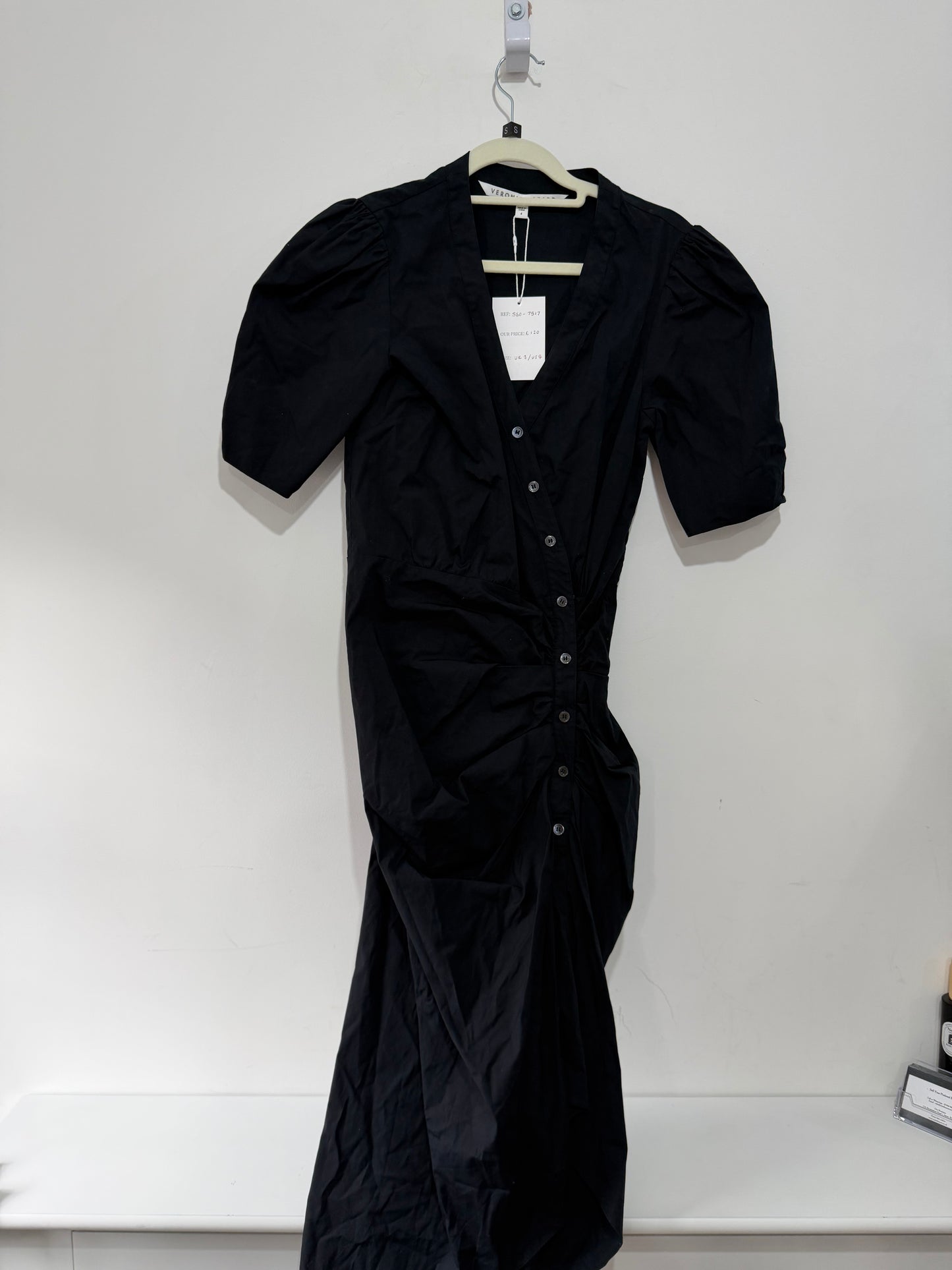 Preloved Black Veronica Beard Dress, Size UK 8