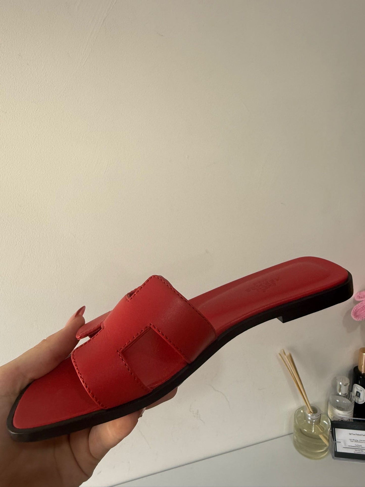 Pre-owned, Red Hermes Orans, Size 37 UK 4