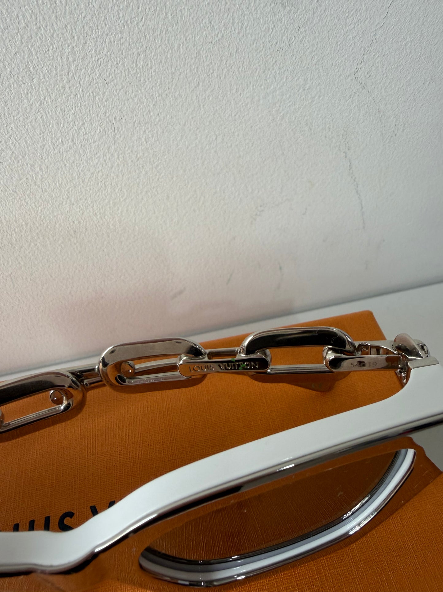 Preloved, White with Silver Hardware  Louis Vuitton Sunglasses