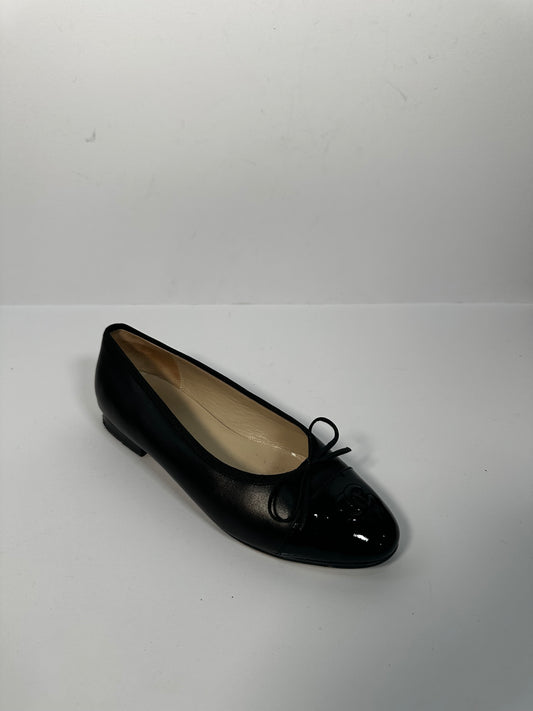 Black Chanel Ballet Flats Pumps, 39 - 6