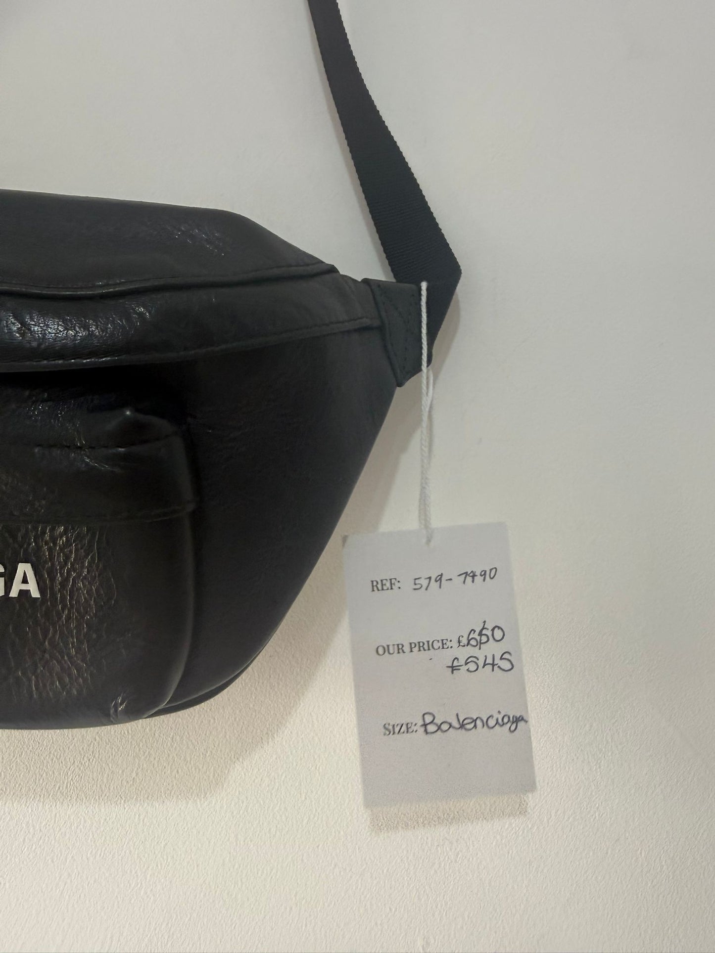 Preloved Black Balenciaga Bum Bag