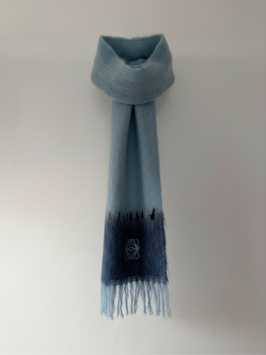 Preloved Loewe Scarf Blue