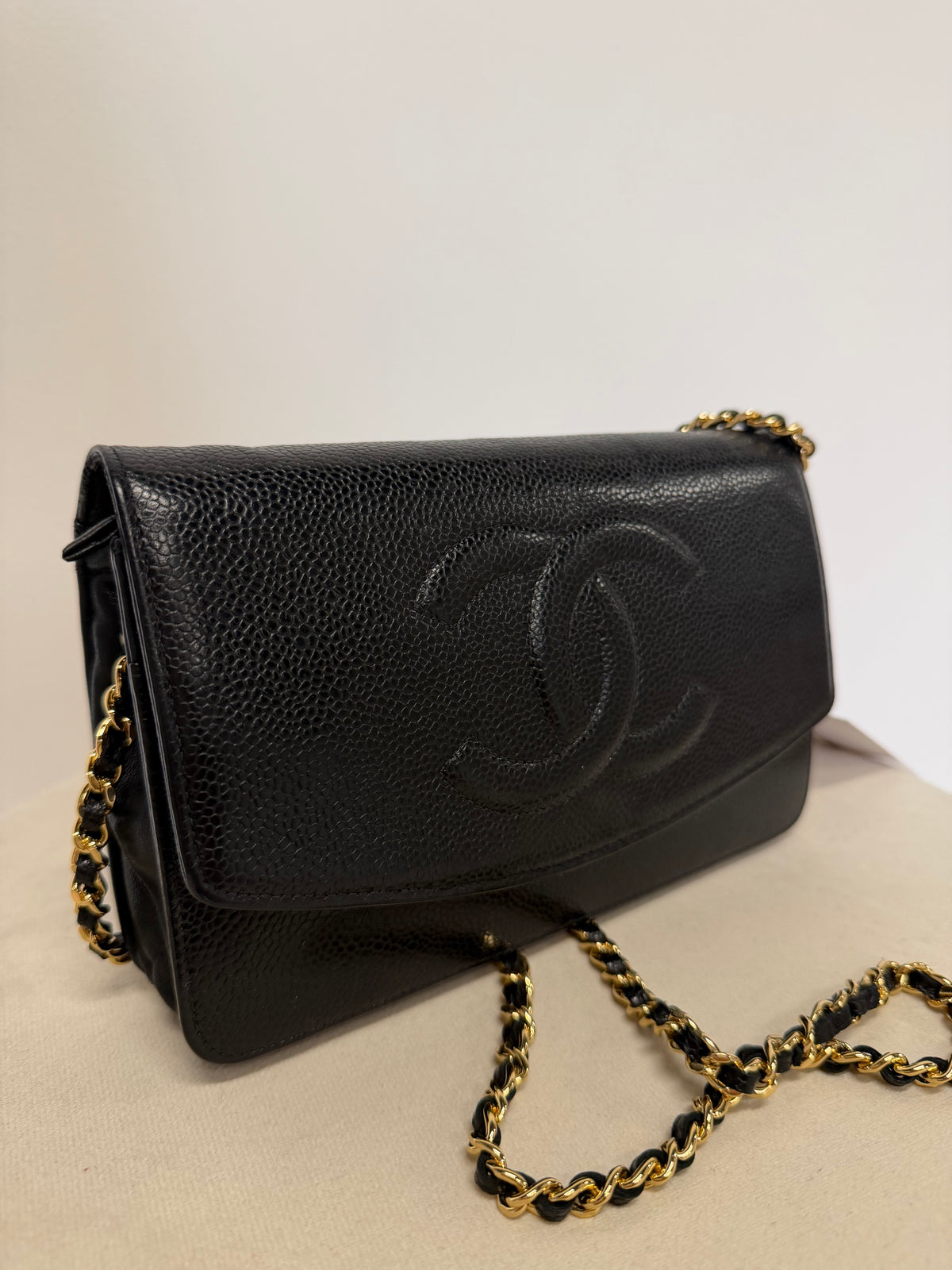 Preloved Chanel Handbag Black