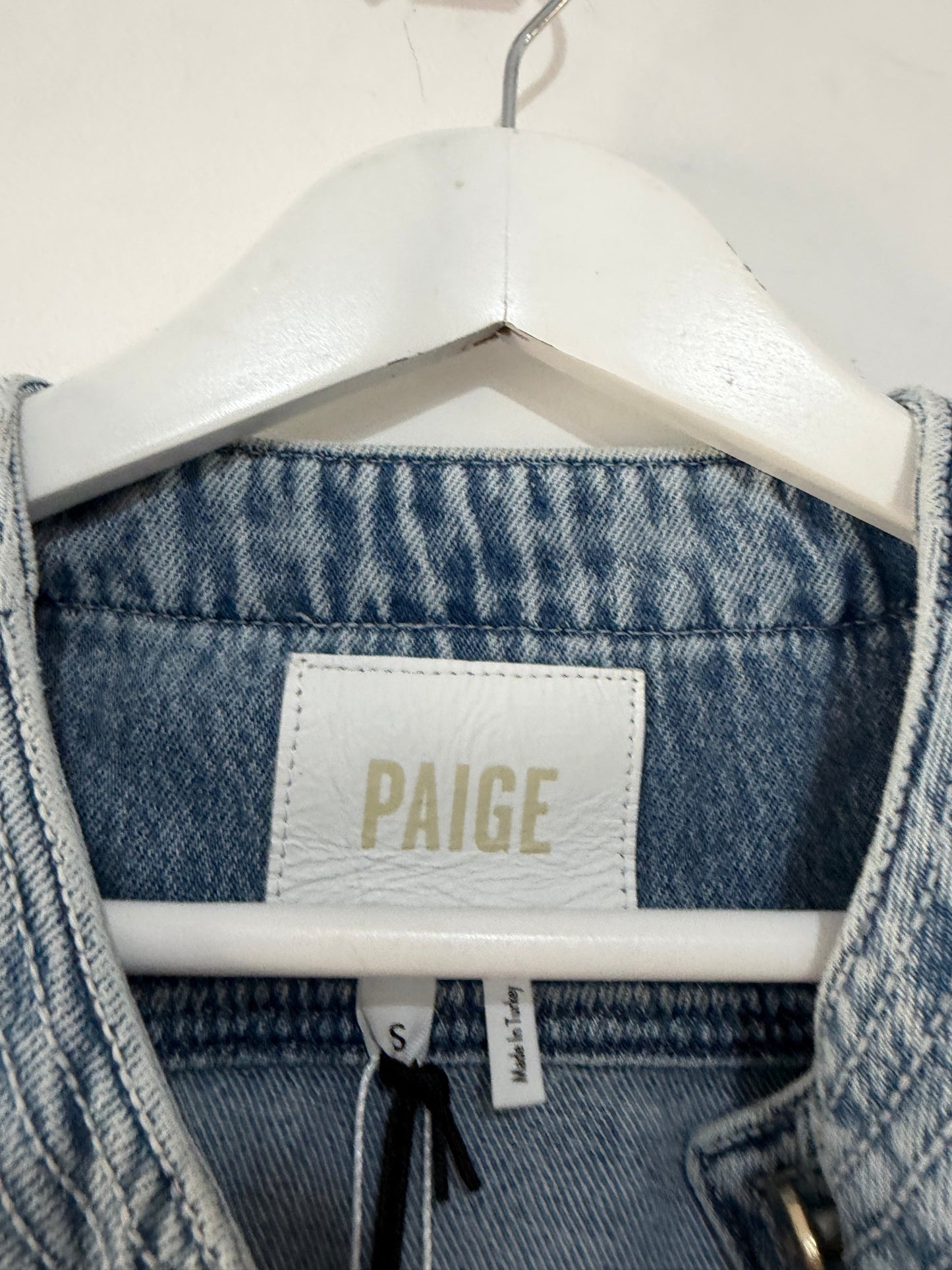Preloved Blue Paige Denim Jacket, Small