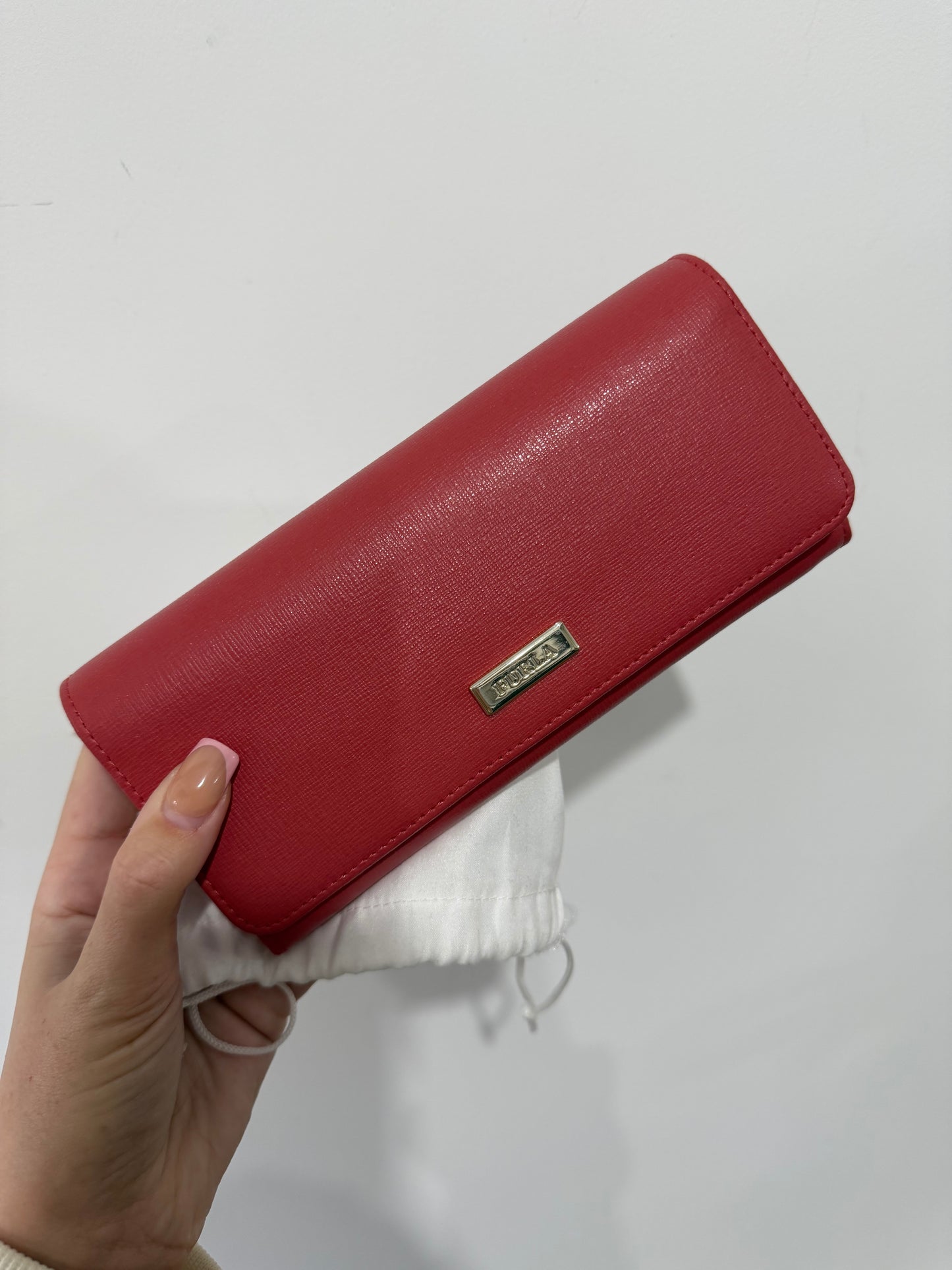 Pre-owned Pink Furla Wallet, New