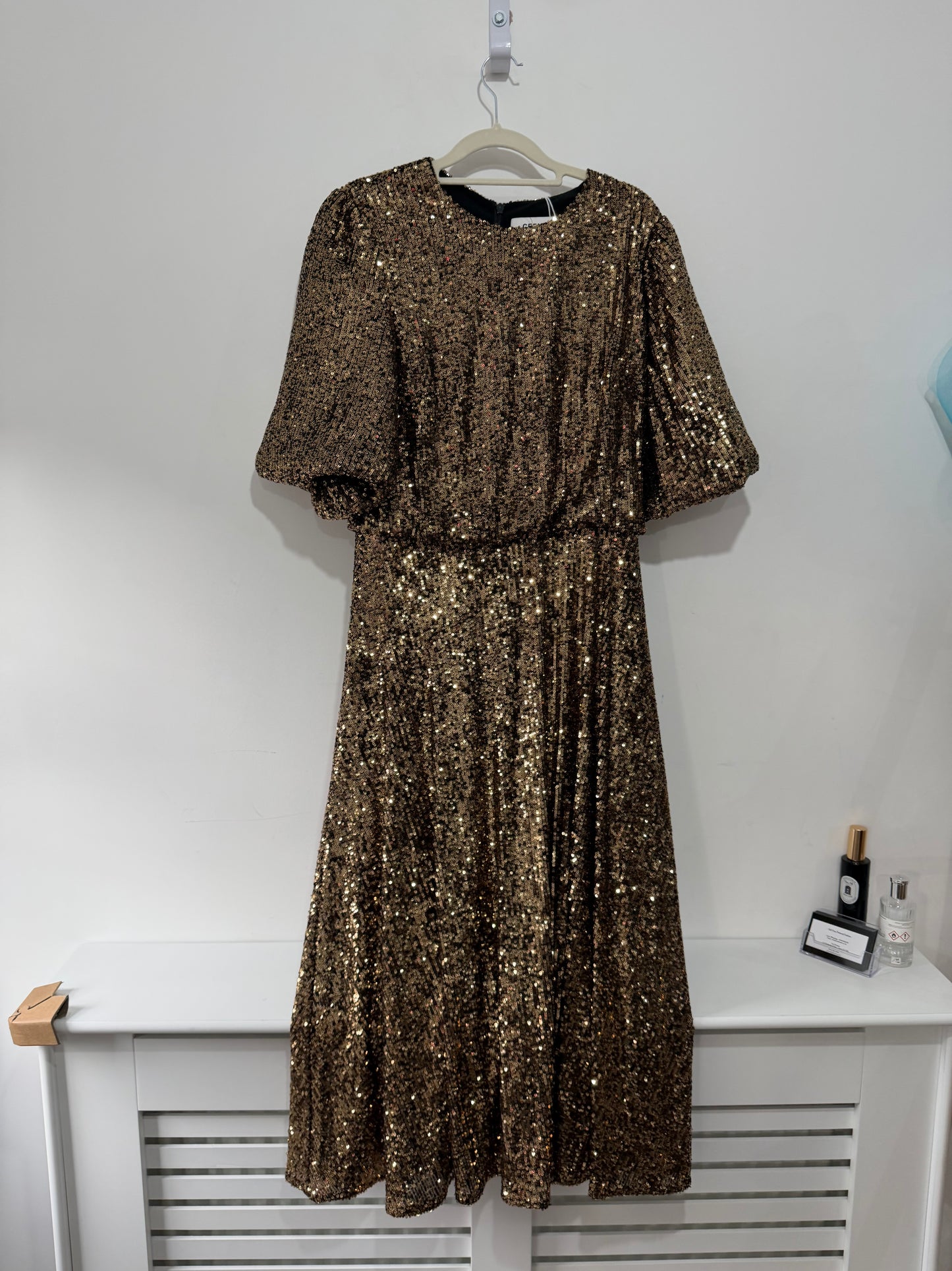 Pre-owned, Gold Cefinn Dress, Size 12