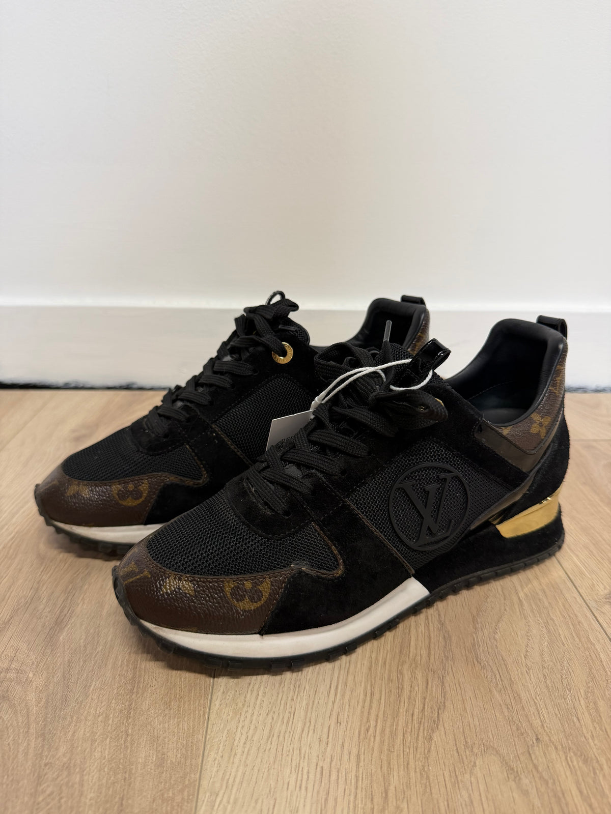 Preloved Louis Vuitton Trainers Size 38 UK 5 black and monogram