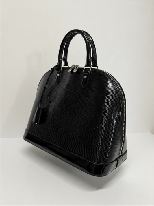 Preloved Louis Vuitton Handbag XL Epi Leather Alma Black