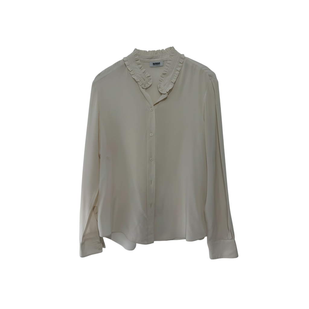 Pre-owned Off-white Moschino Blouse, Size 14 fits M