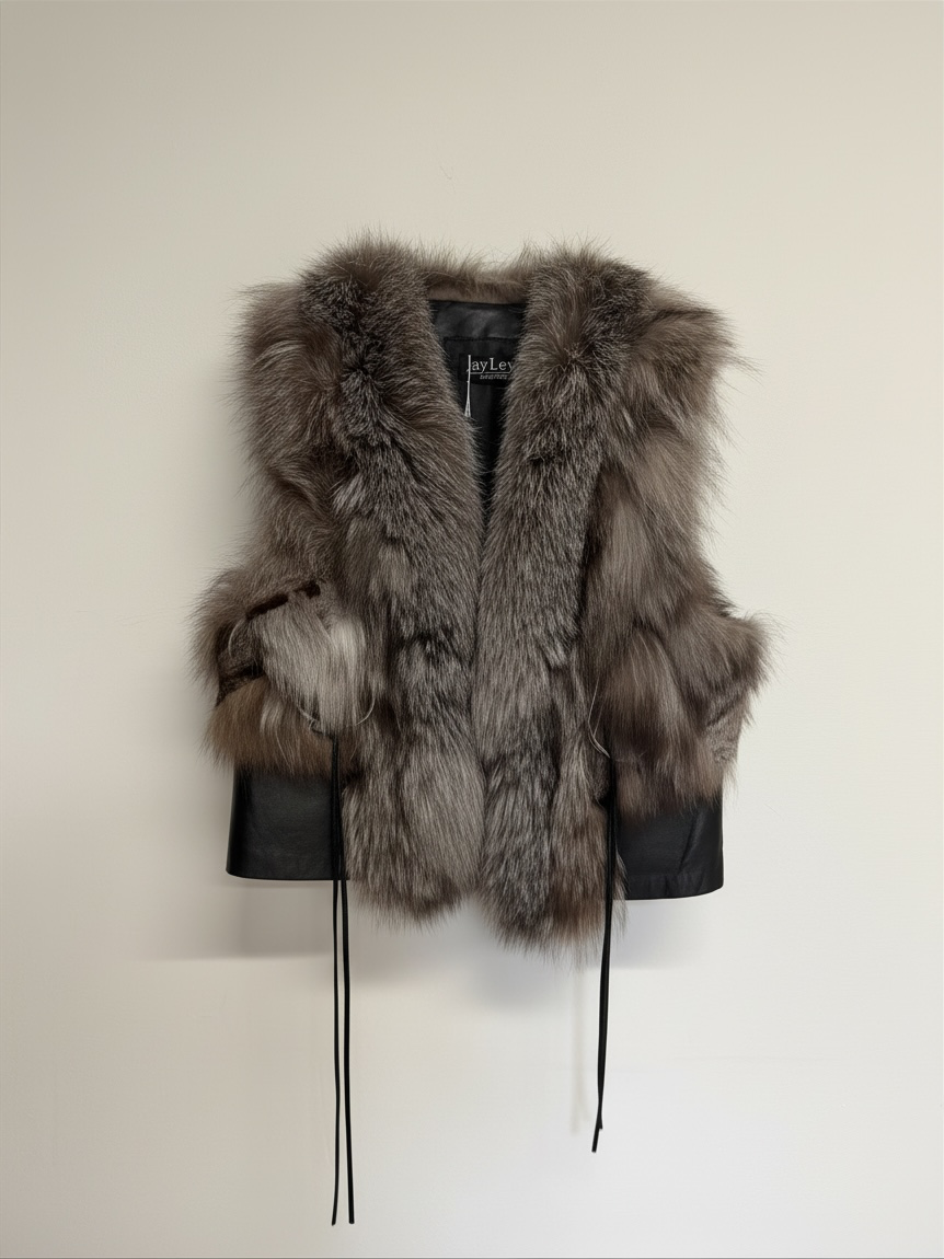Preloved Jayley Collection Gilet Small Black and Grey