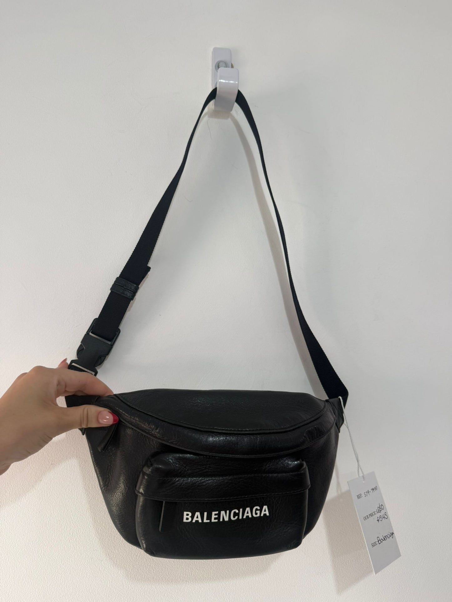 Preloved Black Balenciaga Bum Bag