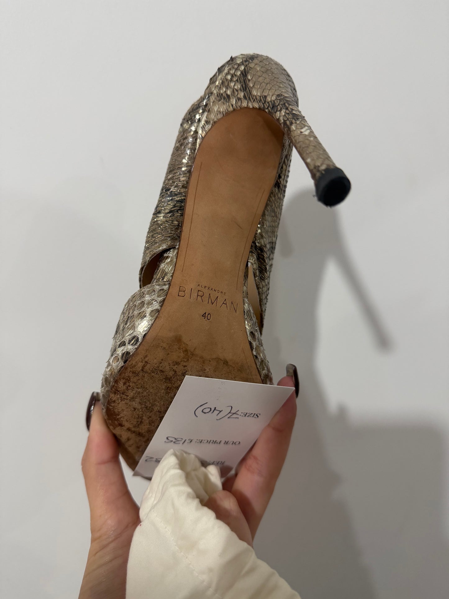 Gold Alexandre Birman Heels, Size 40 UK 7
