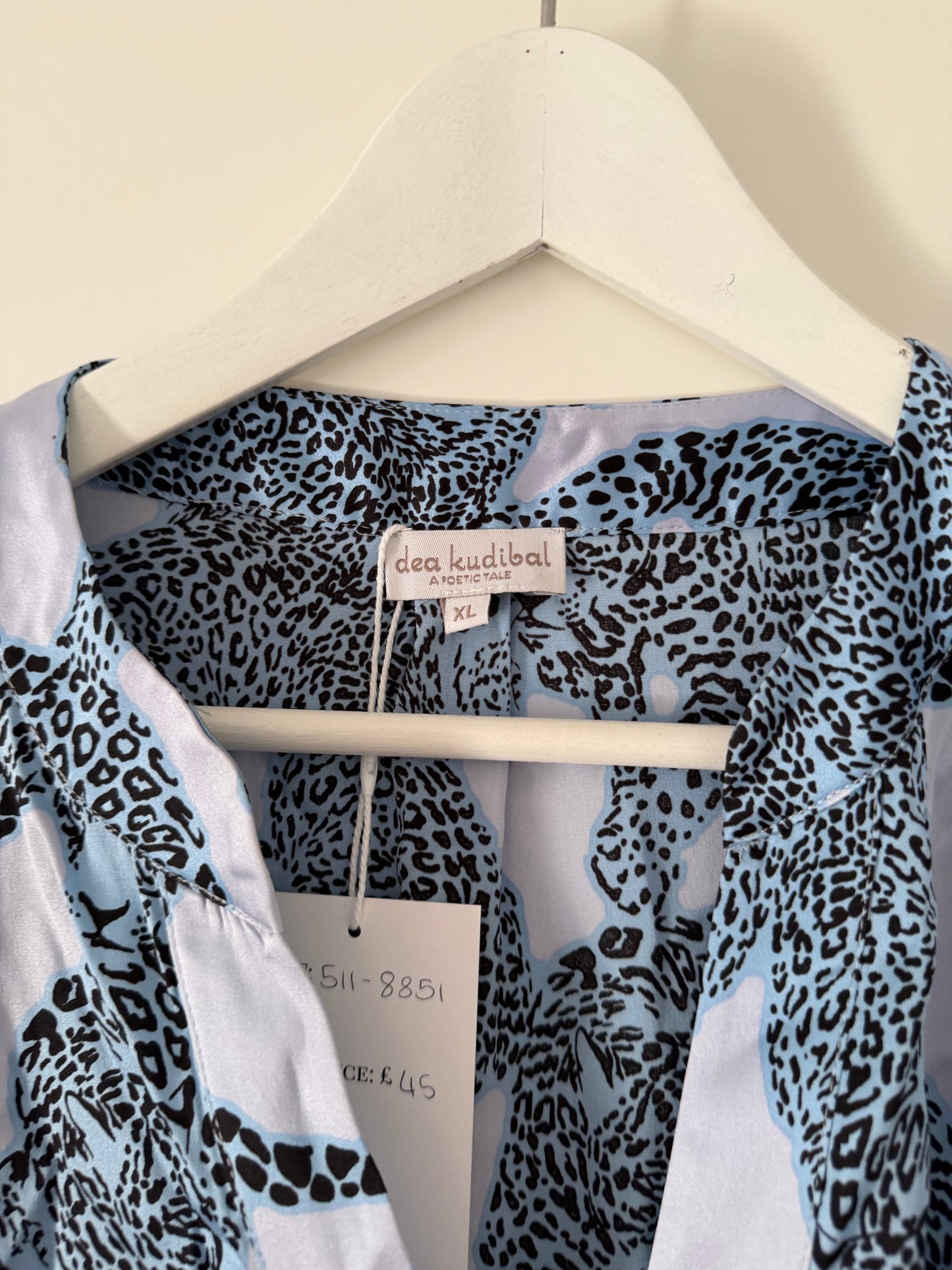 Pre-loved Blue Pattern Dea Kudibal Blouse, XL