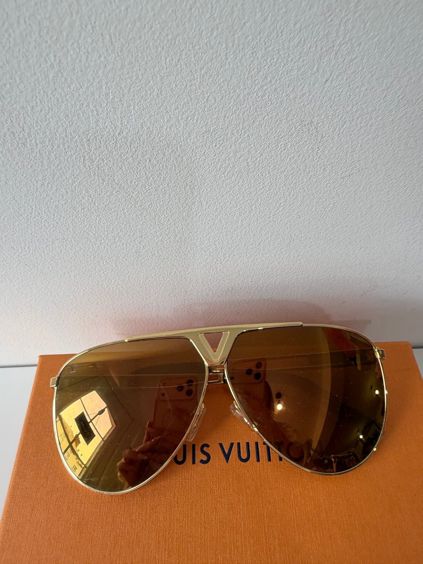 Preloved, Gold Louis Vuitton Sunglasses