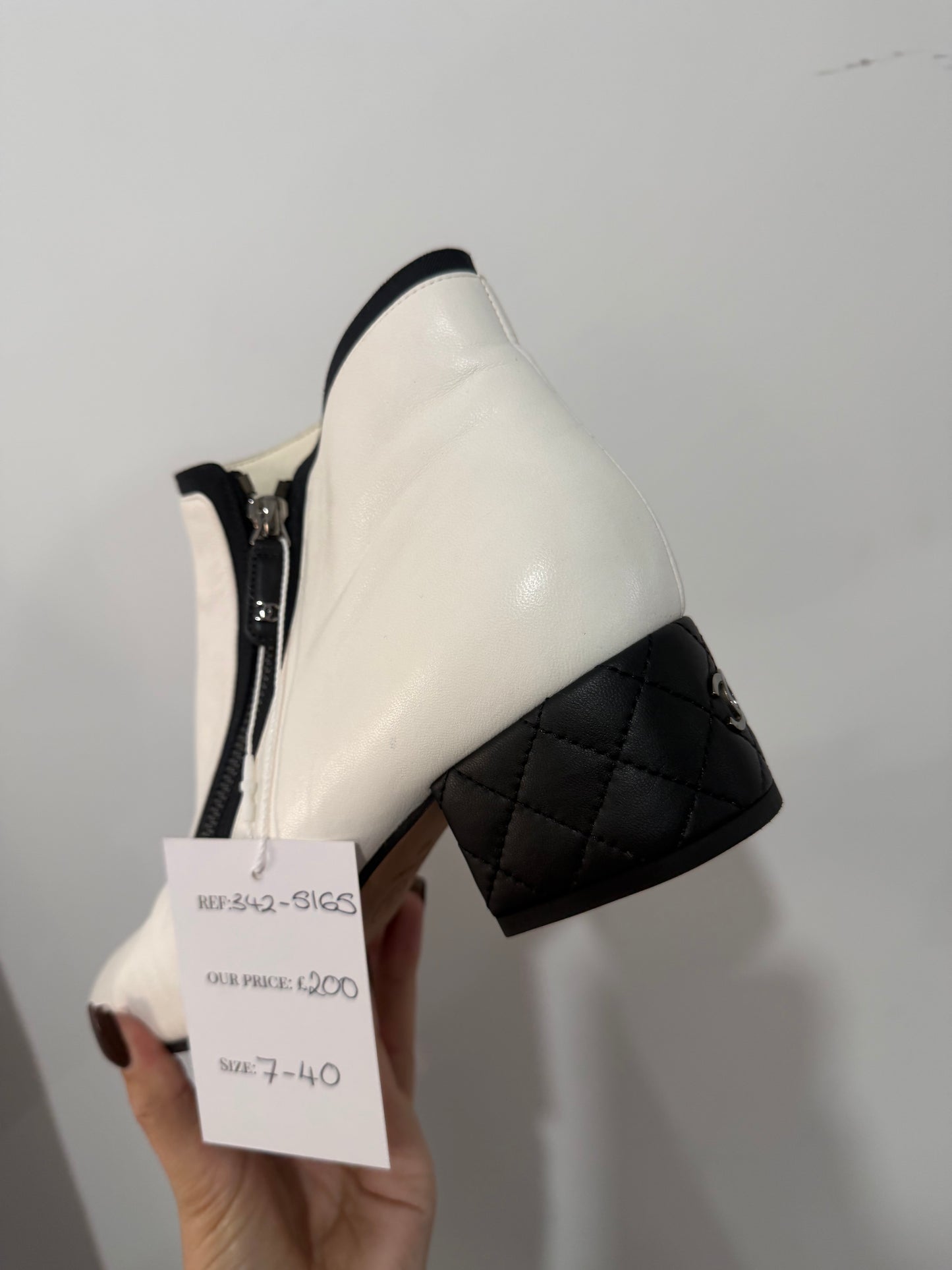 White Chanel Boots, Size 40 UK 7