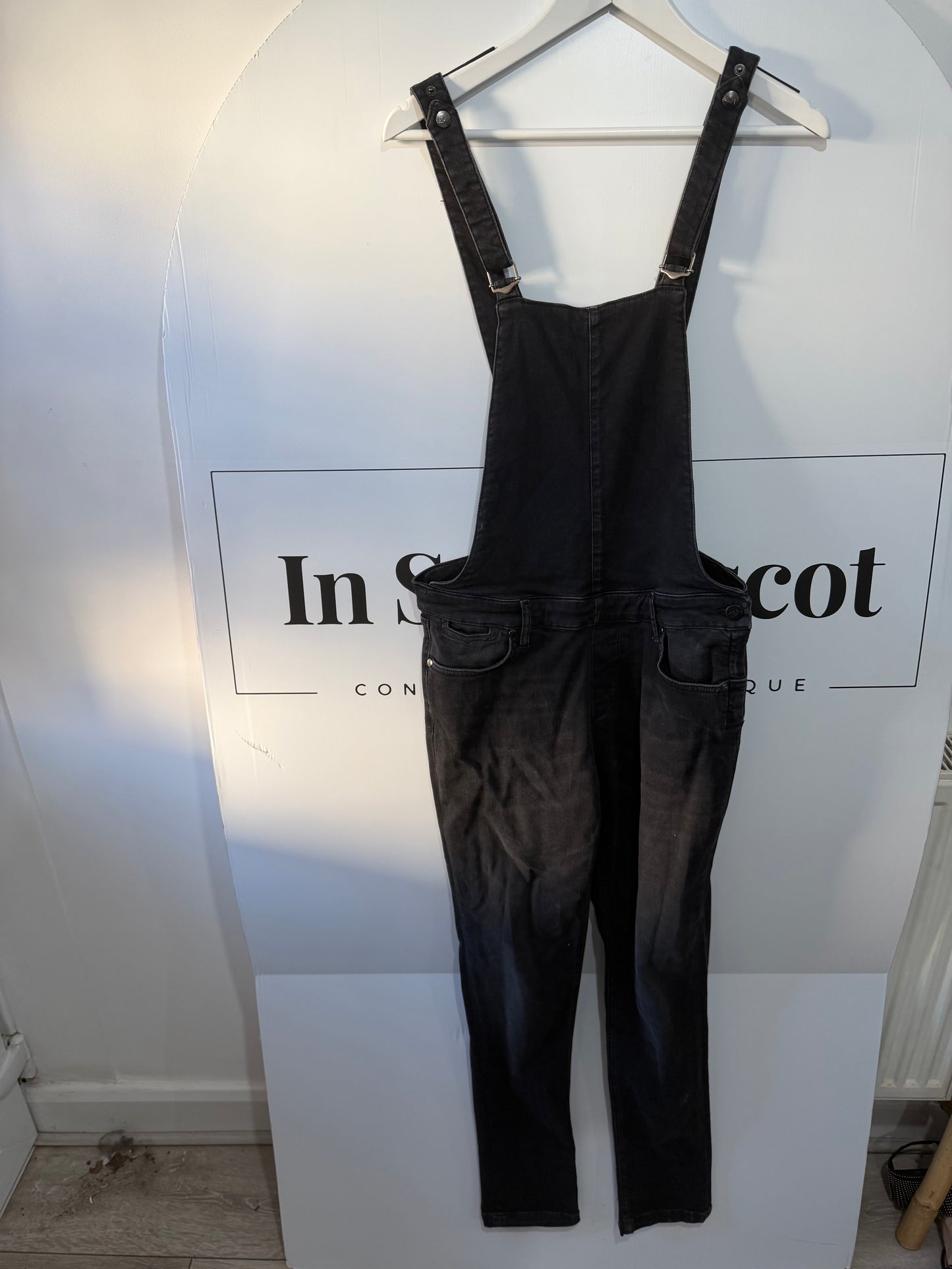 Black Donna Ida Dungarees, Fits a 10