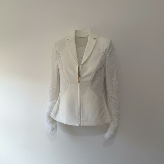 Preloved but NEW White Versace Blazer, Size XS/XXS (4-6)