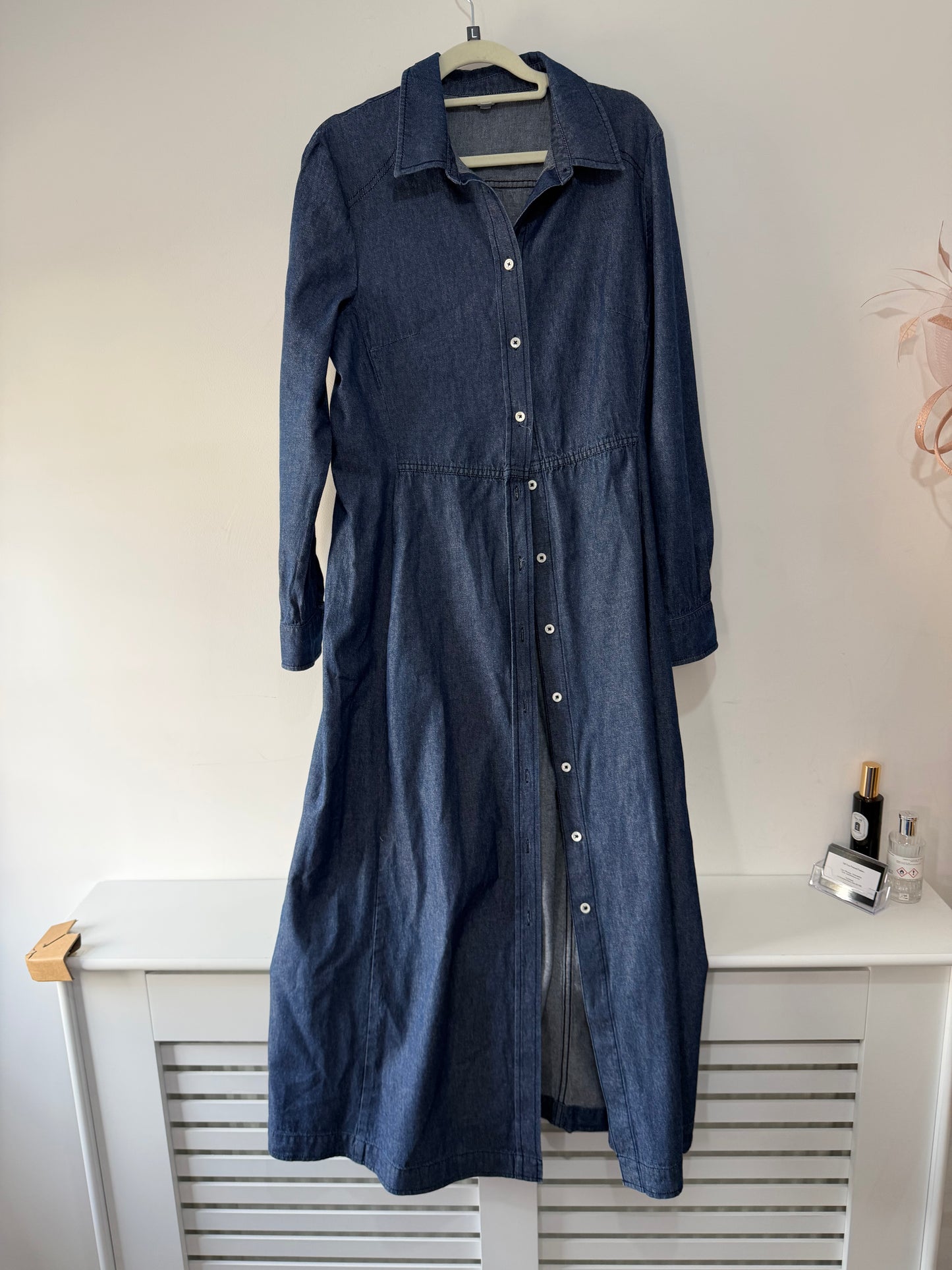 Preloved Denim Jigsaw Dress, Large