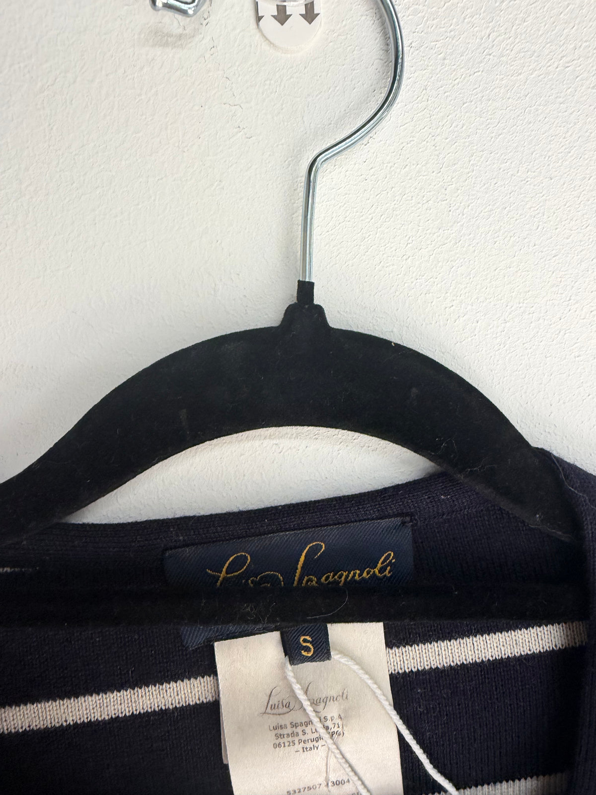 Preloved Luisa Spagnoli Knitted Cardigan Small Navy