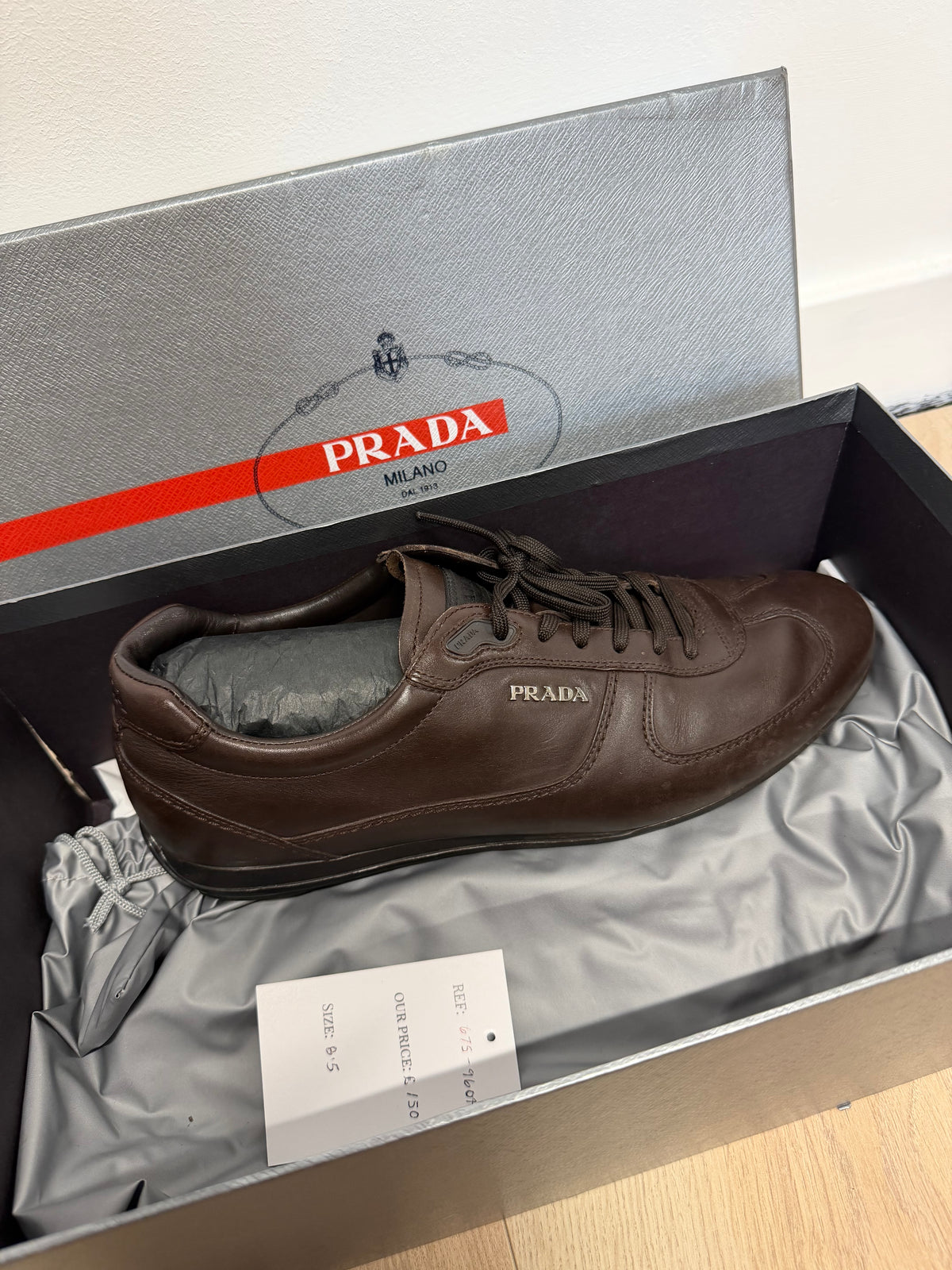 Preloved Prada Shoes Size 8.5 Brown