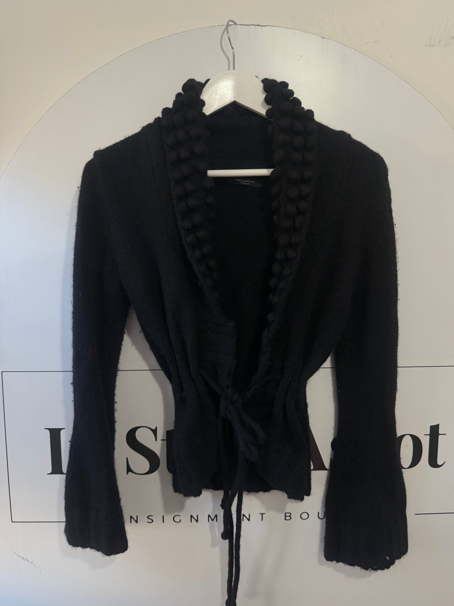 Black Full Circle Cardigan, Small