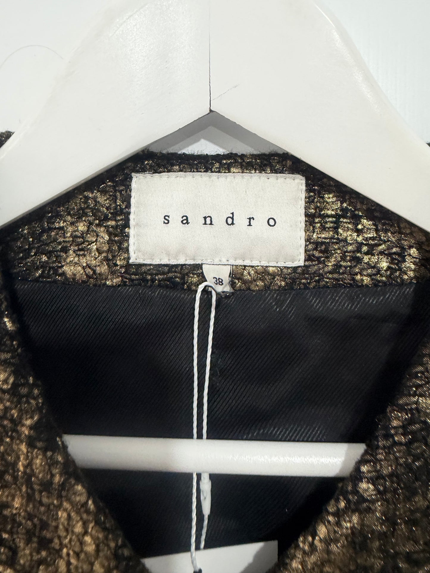 Gold Sandro Jacket, Size 38 (UK 10)