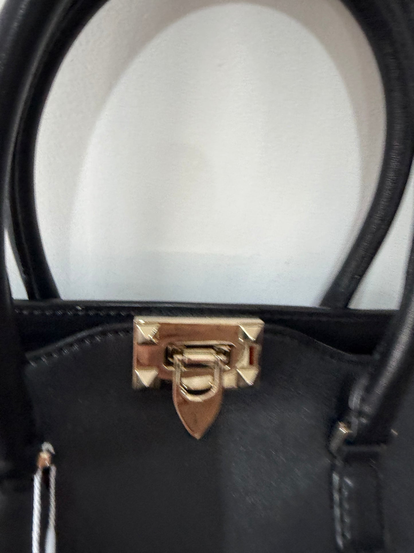 Preloved Black Leather Valentino Bag
