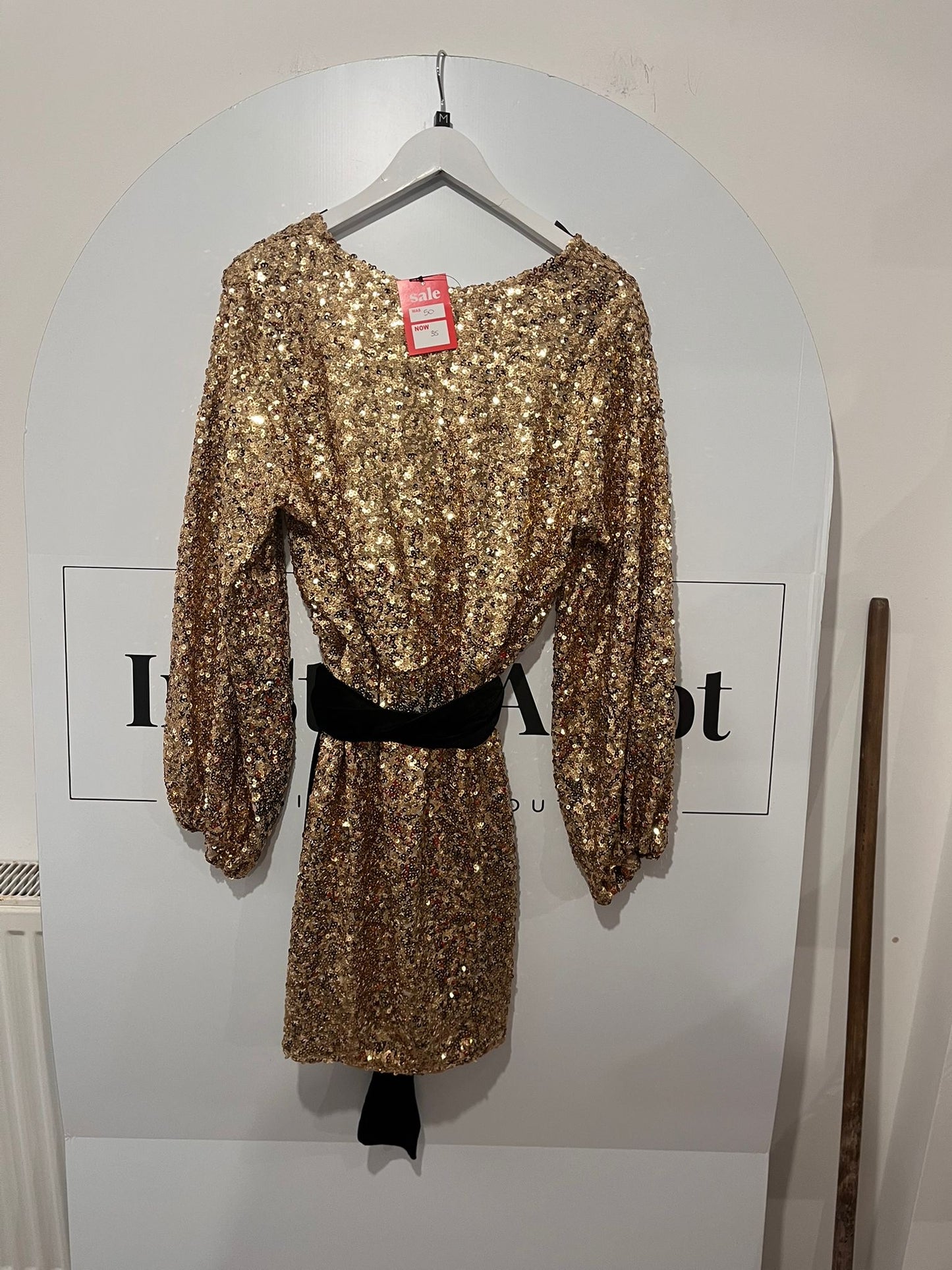 Myleene Klass Gold Sequin Dress