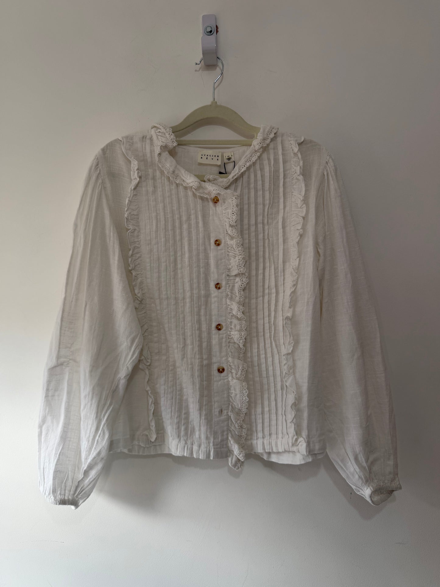 Preloved White BNWT Atelier Reve Blouse, 10