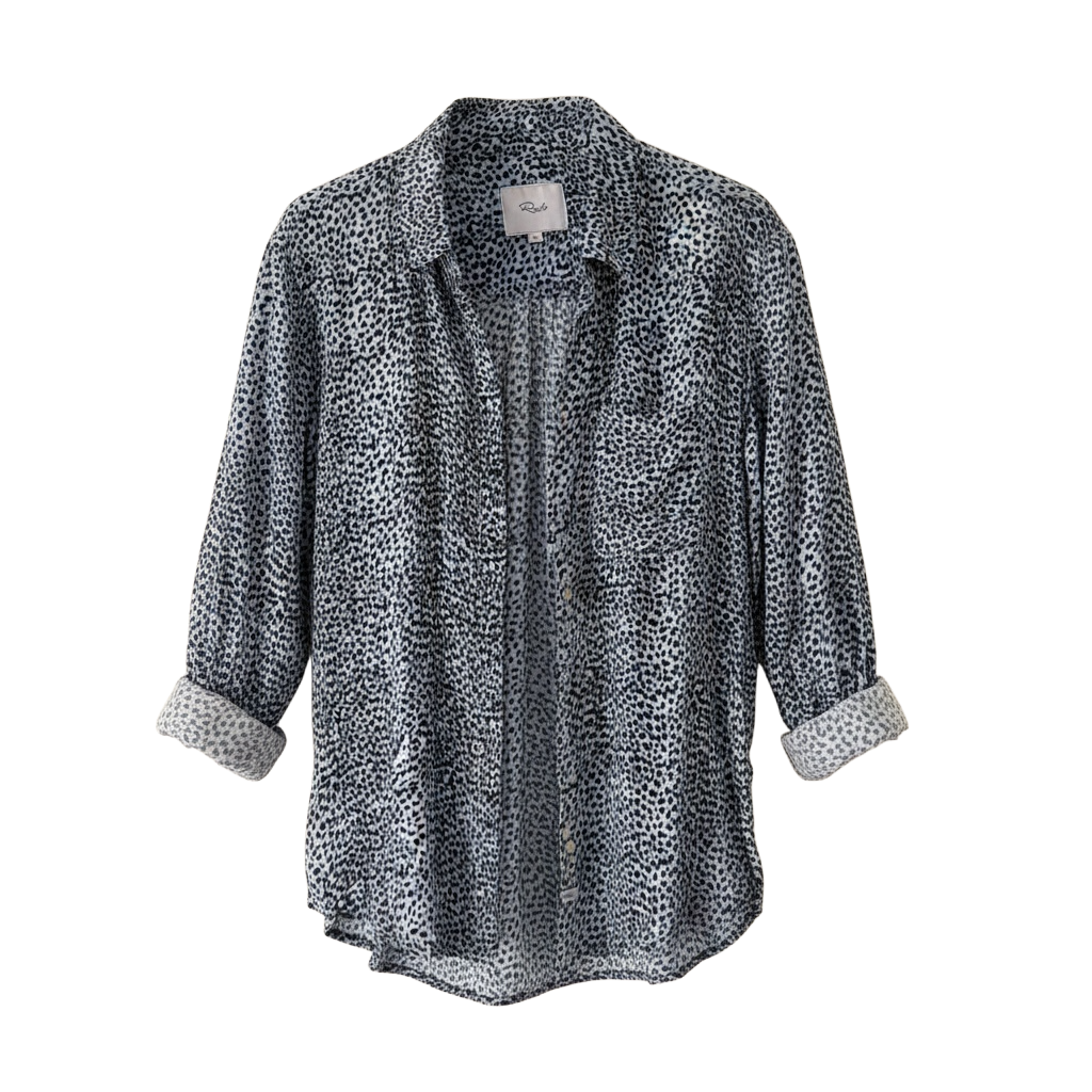 Pre-loved Pattern Blue Rails Blouse, XL