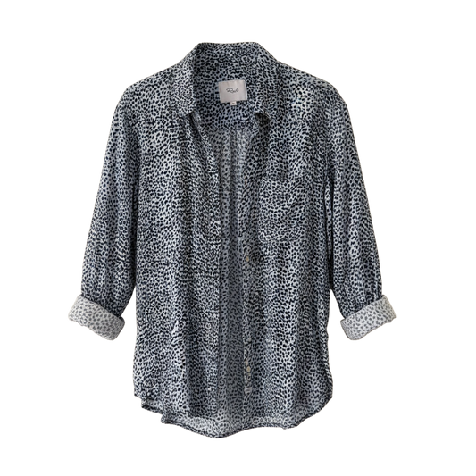 Pre-loved Pattern Blue Rails Blouse, XL
