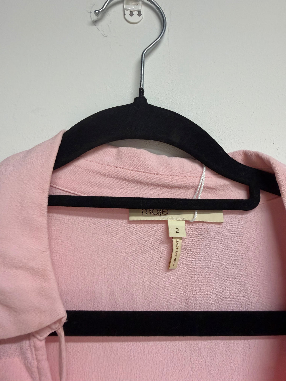 Preloved Maje Blouse Medium Pink